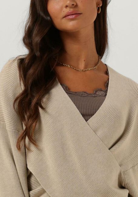 Beige MSCH COPENHAGEN Pullover MSCHZINELLE RACHELLE WRAP PULLOVER - large
