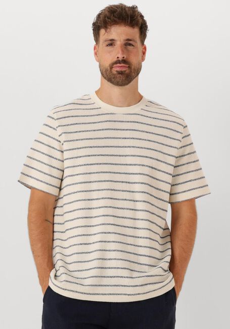 Blaue SELECTED HOMME T-shirt SLHDJANGO STRIPE SS O-NECK TEE - large