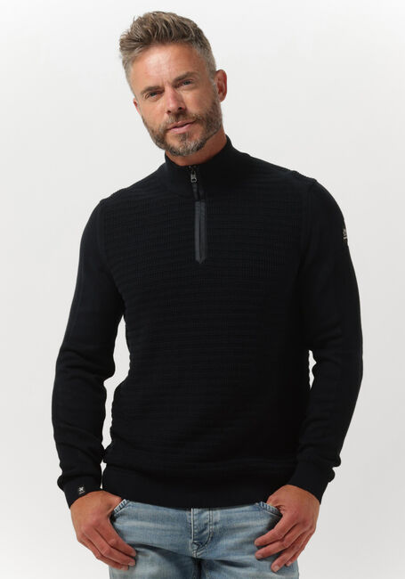 Dunkelblau VANGUARD Pullover HALF ZIP COLLAR COTTON STRUCTURE - large