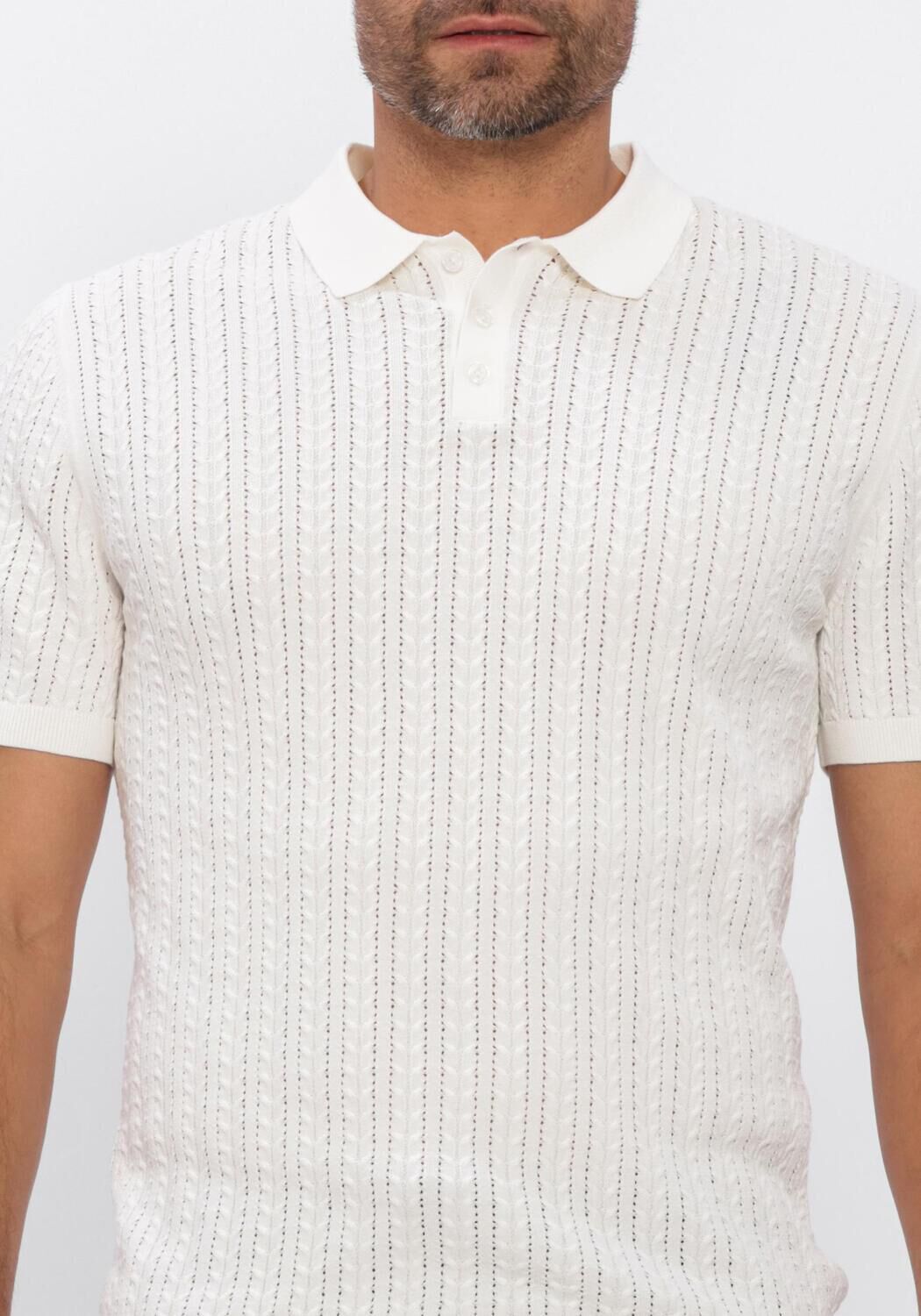 Ecru DRYKORN Polo-Shirt TRITON 420197 - large