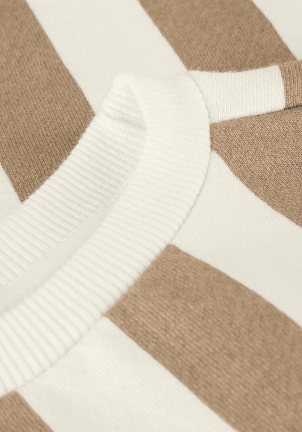 Beige YOUR WISHES T-shirt BOLD STRIPES OVERSIZED TEE - large