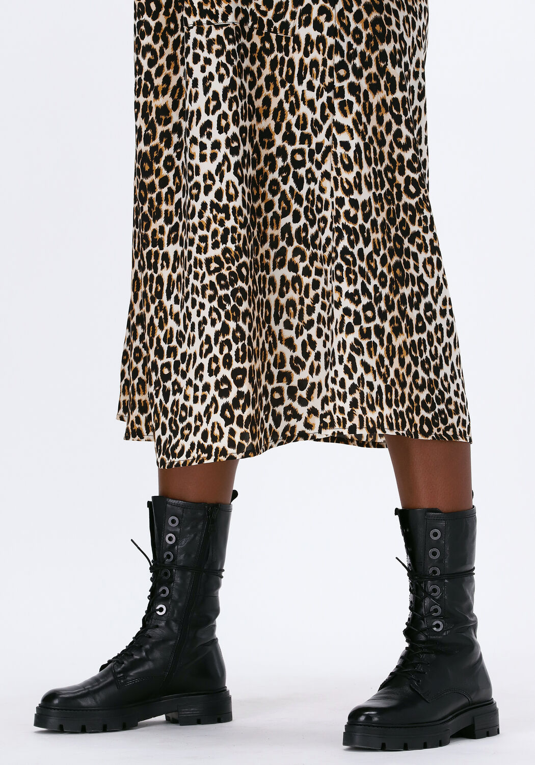 Schwarze OMODA Schn&uuml;rboots M79323 - large