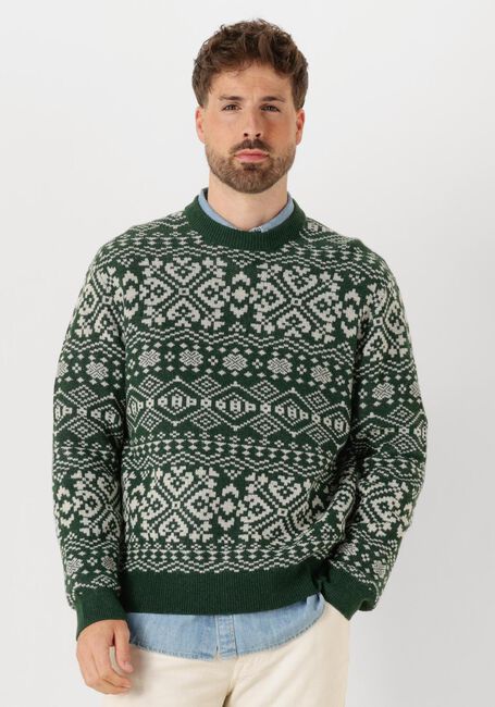 Mehrfarbige/Bunte SELECTED MEN Pullover SLHHOLGER LS KNIT JAQUARD CREW NECK - large