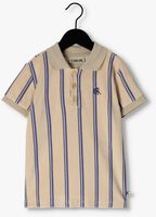 Beige CARLIJNQ Polo-Shirt STRIPES BLUE - POLO T-SHIRT WT EMBROIDERY