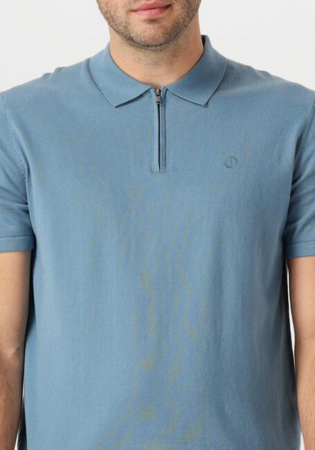 Blaue DSTREZZED Polo-Shirt DORIAN ZIP POLO - large