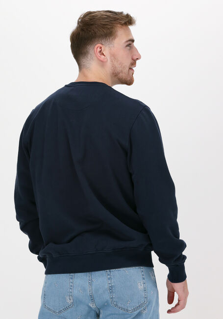 Dunkelblau BLS HAFNIA Sweatshirt COMPASS CHEST APPLIQUE CREWNEC - large