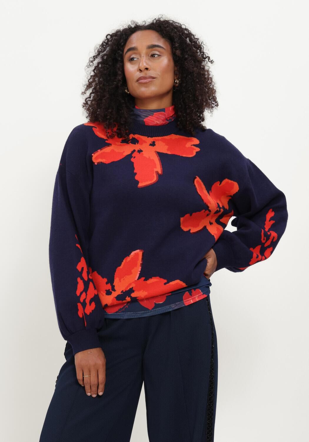 Dunkelblau POM AMSTERDAM Pullover ALICIA BLOOM ROUGE - large