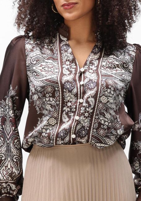 Braune NEO NOIR Blusen MASSIMA PAISLEY BORDER BLOUSE - large