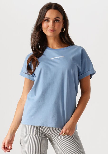 Hellblau COLOURFUL REBEL T-shirt UNI LOGO BOXY TEE - large