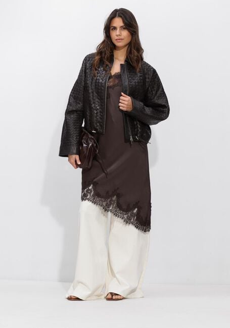 Braune NEO NOIR Midikleid SORELLE LACE DRESS - large