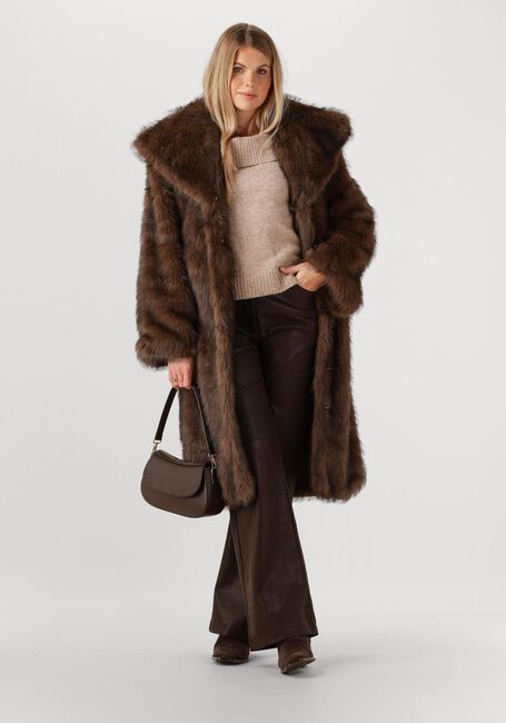 Braune NOTRE-V Fake-Fur-Jack NV-GABRIELLE - large