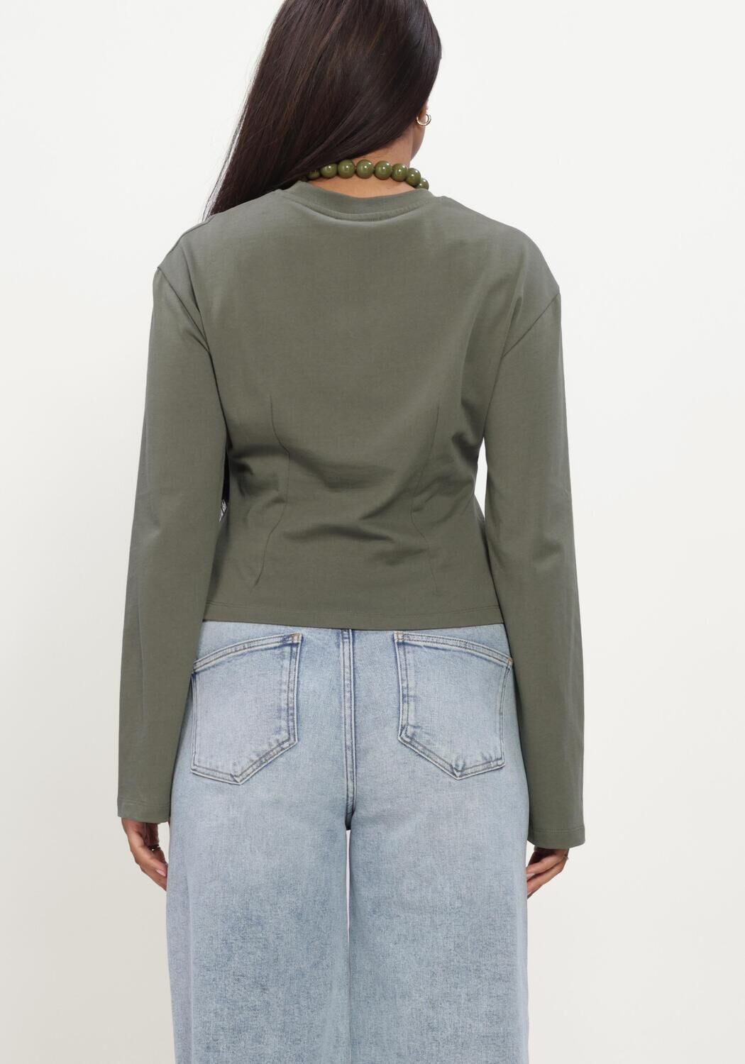 Olive MODSTR&Ouml;M Pullover TAMPAMD LS T-SHIRT - large