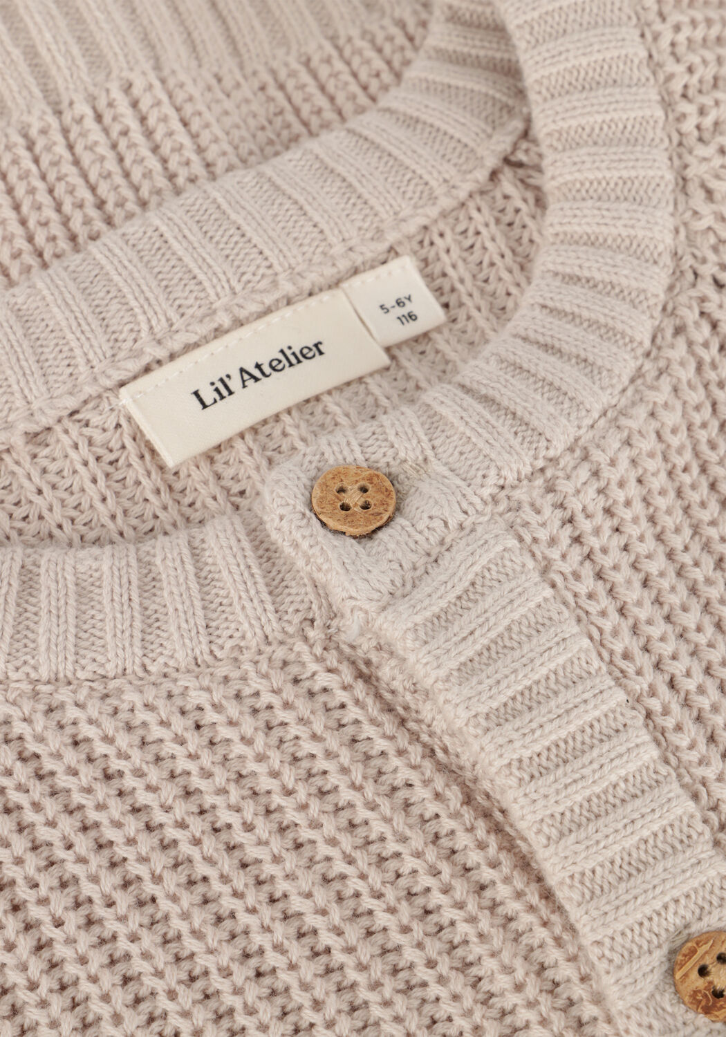 Beige LIL' ATELIER Strickjacke NMNEMLEN LIN LS KNIT LIL - large