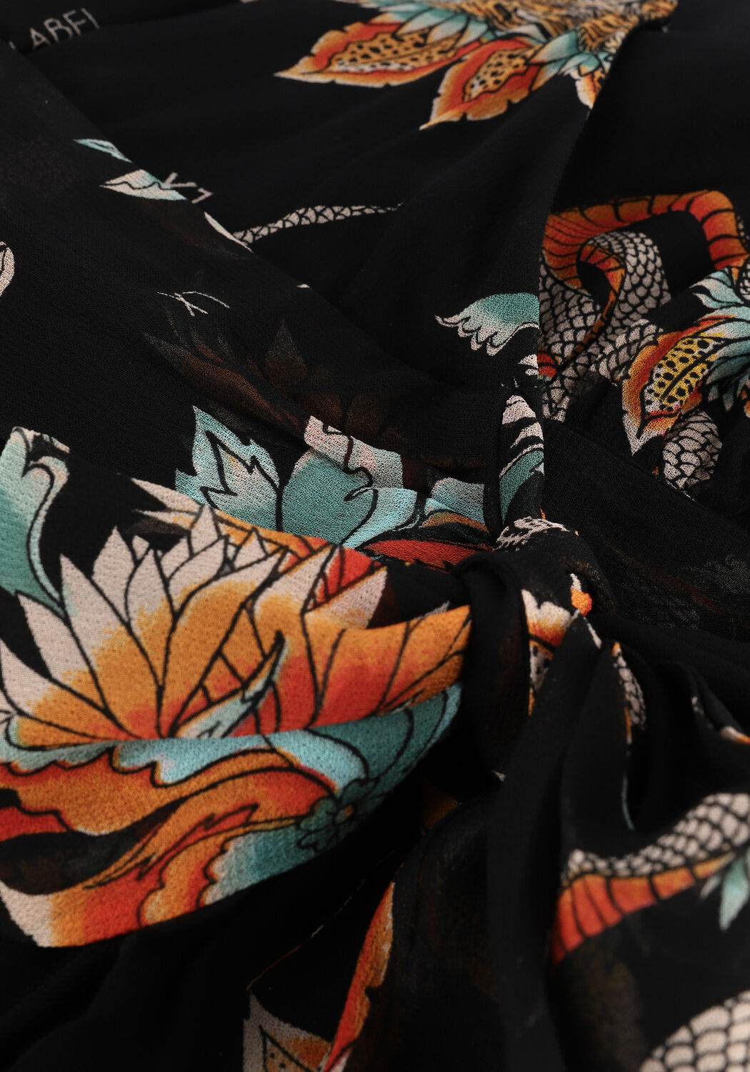 Schwarze ALIX THE LABEL Midikleid LADIES WOVEN FANCY CHIFFON MAXI DRESS - large