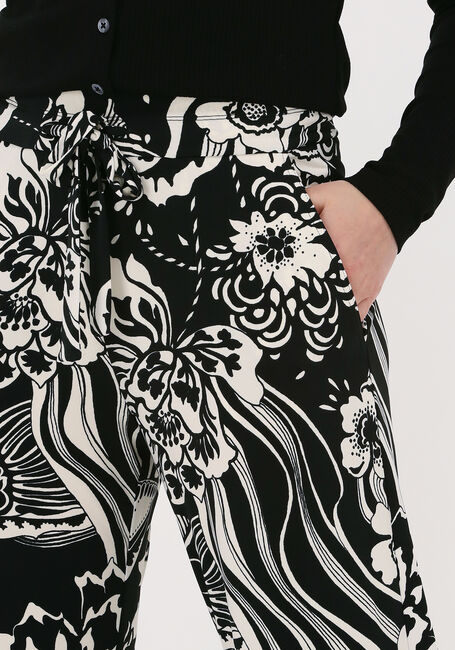 Schwarze VANILIA Weite Hose SWIRL FLOWER WIDE LEG - large