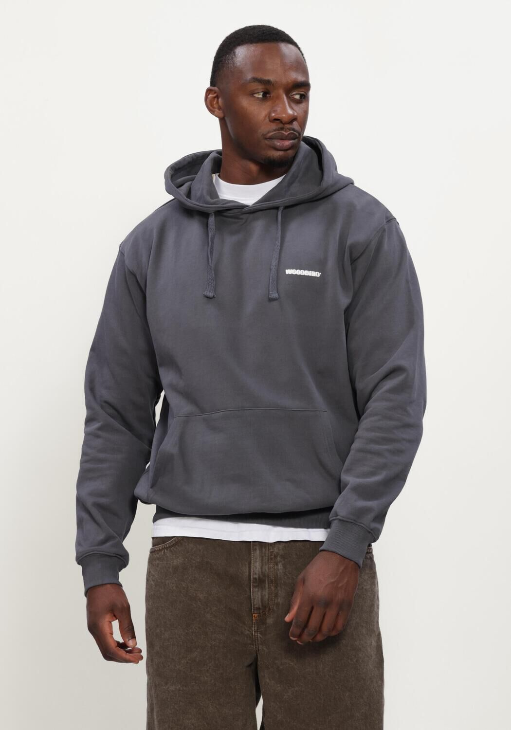 Dunkelgrau WOODBIRD Sweatshirt WBPACS TRAM HOODIE - large