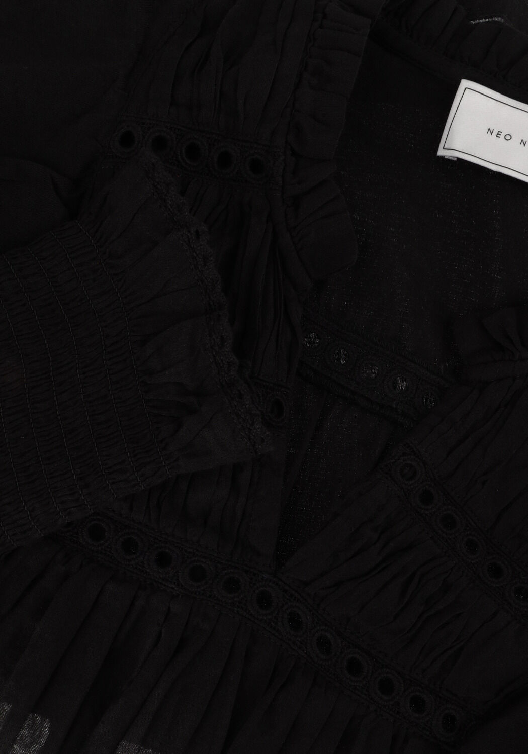 Schwarze NEO NOIR Blusen AURIKA S VOILE BLOUSE - large