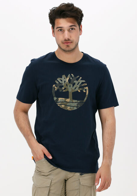 Dunkelblau TIMBERLAND T-shirt SS TREE LOGO SEASONAL CAMO TEE - large