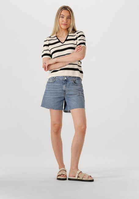 Mehrfarbige/Bunte ROUGE EDIT T-shirt ROUAGNES SS V-NECK KNIT TOP - large
