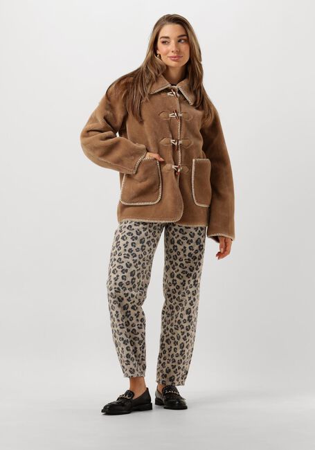 Braune OBJECT Fake-Fur-Jack OBJOPAL RE JACKET - large