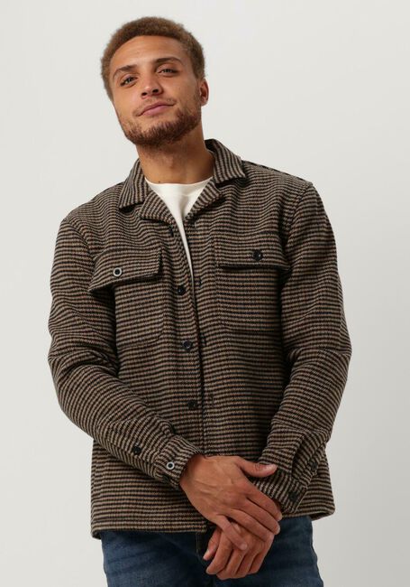 Braune ANERKJENDT Jack AKCUBA DOGTOOTH OVERSHIRT - large