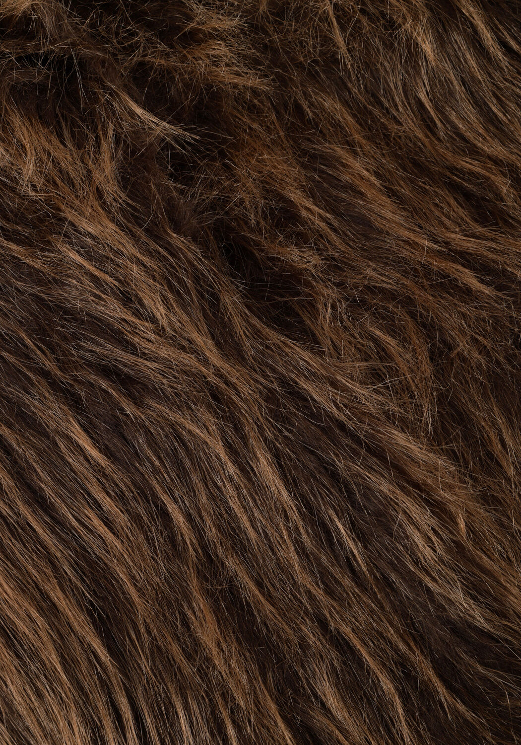 Braune NUKUS Fake-Fur-Jack LORI JACKET - large