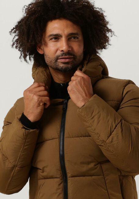 Braune CALVIN KLEIN Wattierte Jack CRINKLE NYLON PUFFER JACKET - large