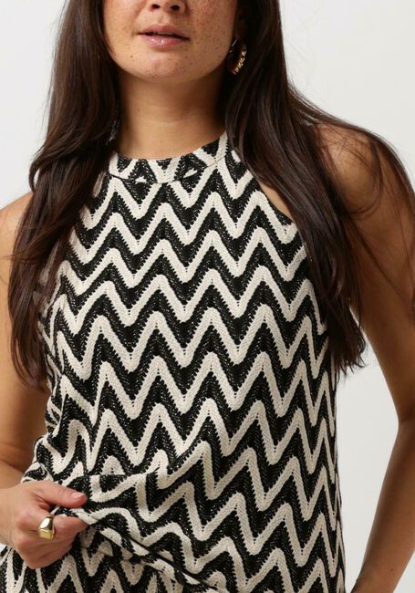 Schwarze SUMMUM Top SINGLET ZIG ZAG CROCHET - large