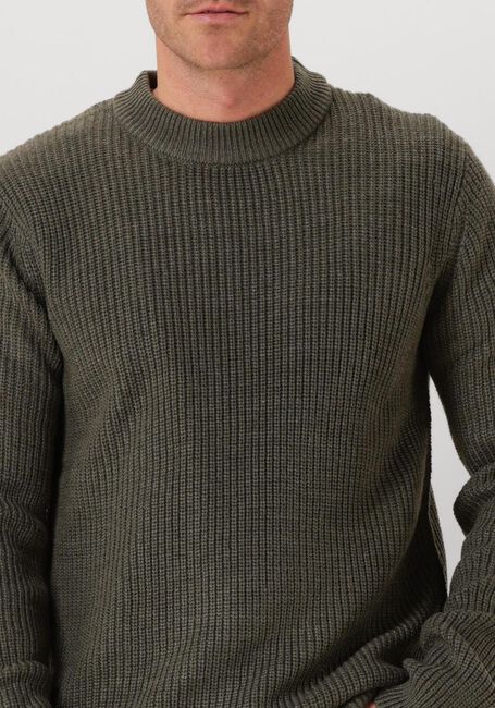 Dunkelgrün DSTREZZED Pullover CREW RIBKNIT - large