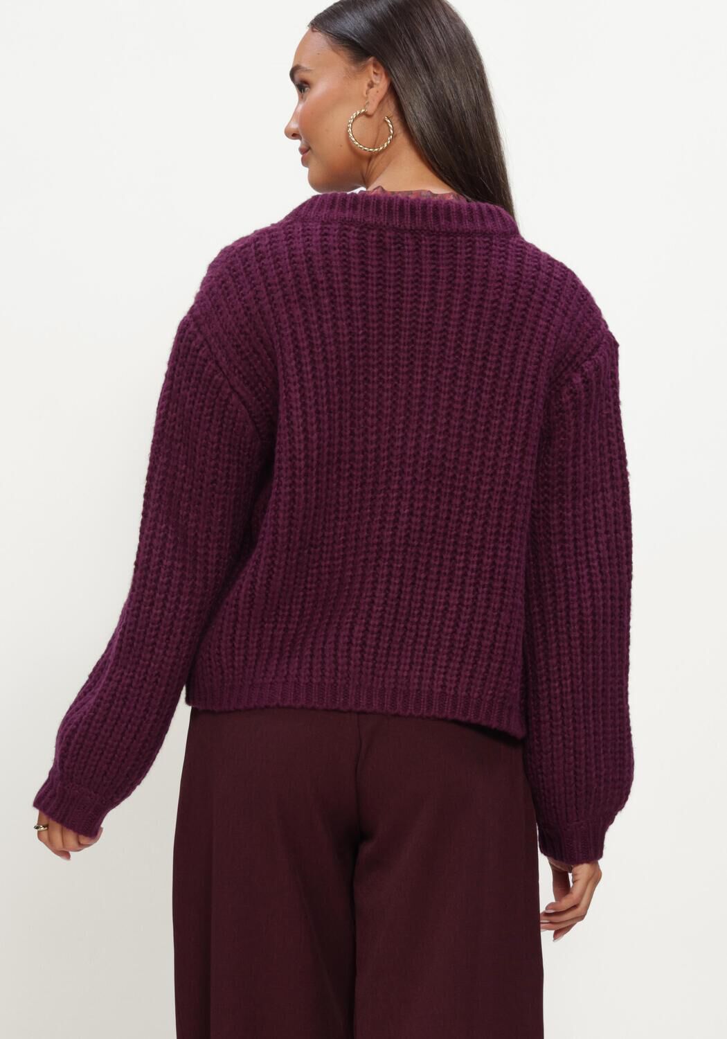 Bordeaux YDENCE Pullover CARDIGAN IRENE - large