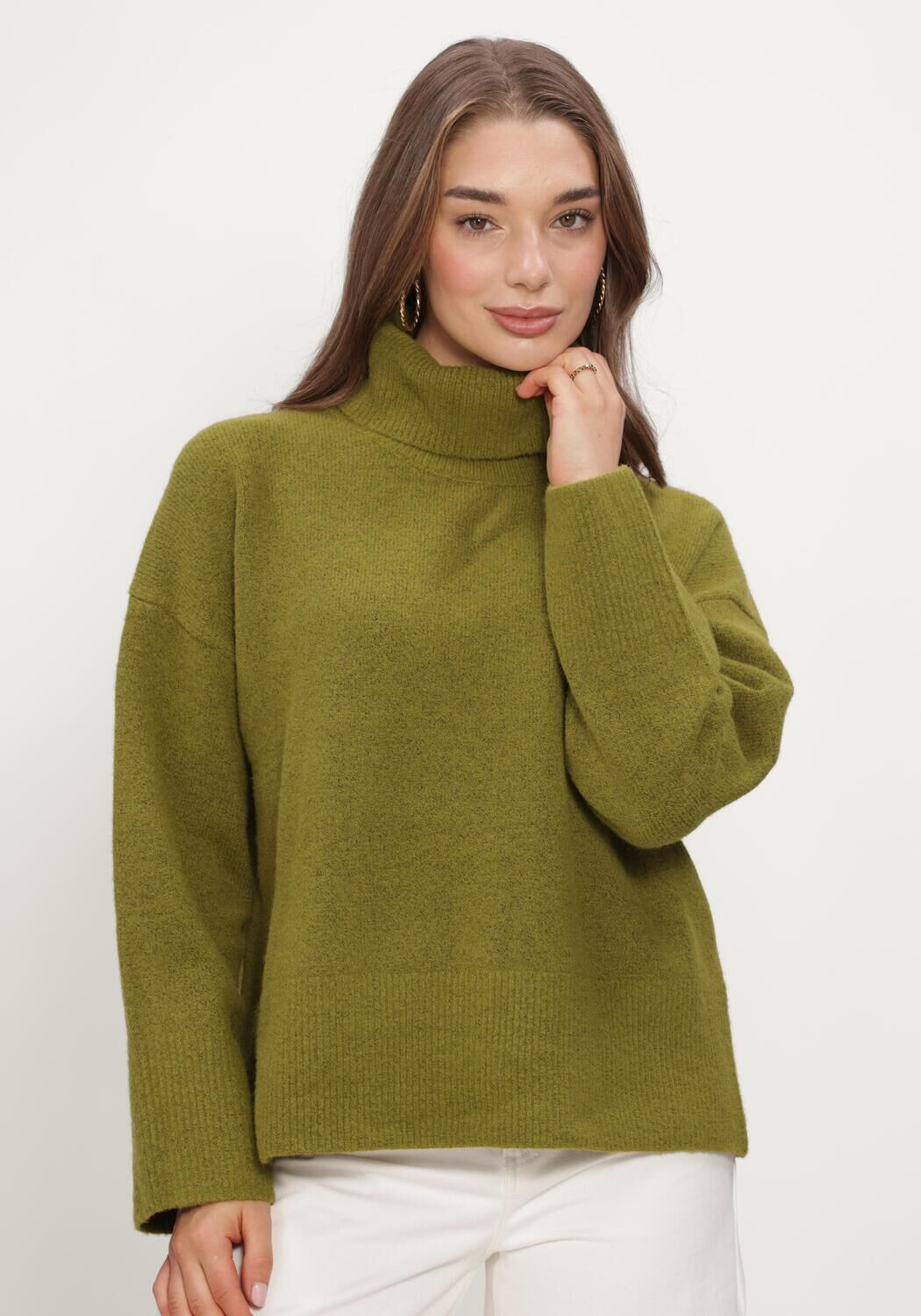 Gr&uuml;ne NEO NOIR Rollkragenpullover NALINE KNIT BLOUSE - large