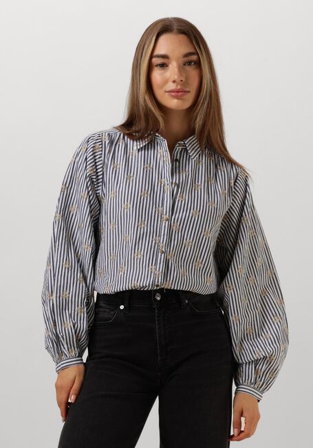 Weiße SUMMUM Blusen BLOUSE SCATTERED EMBROSTRIPE - large