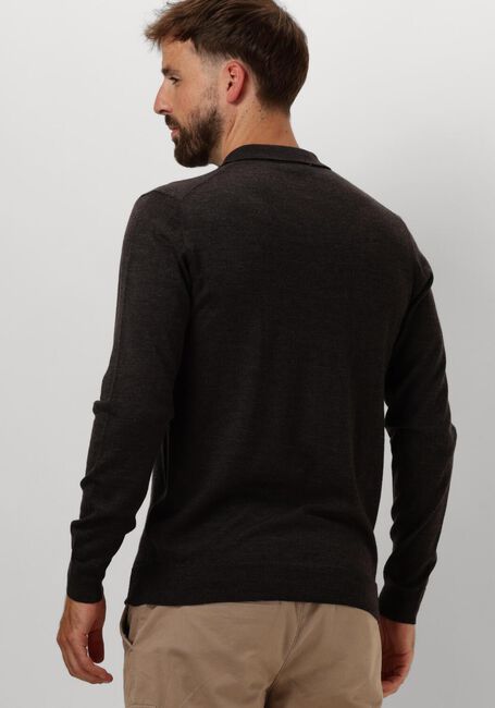 Braune PROFUOMO Polo-Shirt POLO LONG SLEEVE - large
