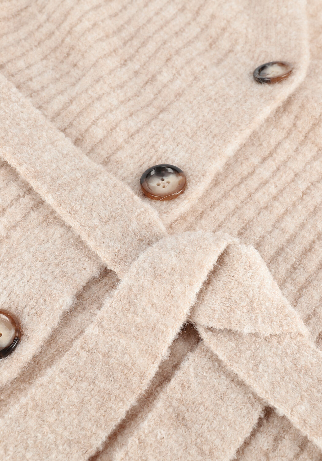 Beige VANILIA Strickjacke HEAVY RIB CARDIGAN - large