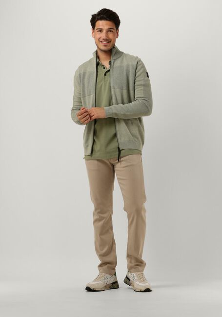 Gr&uuml;ne VANGUARD Strickjacke ZIP JACKET COTTON MELANGE - large