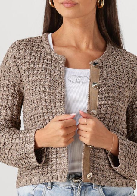 Bronzefarbene LIU JO Strickjacke ECS GIACCA MAGLIA - large