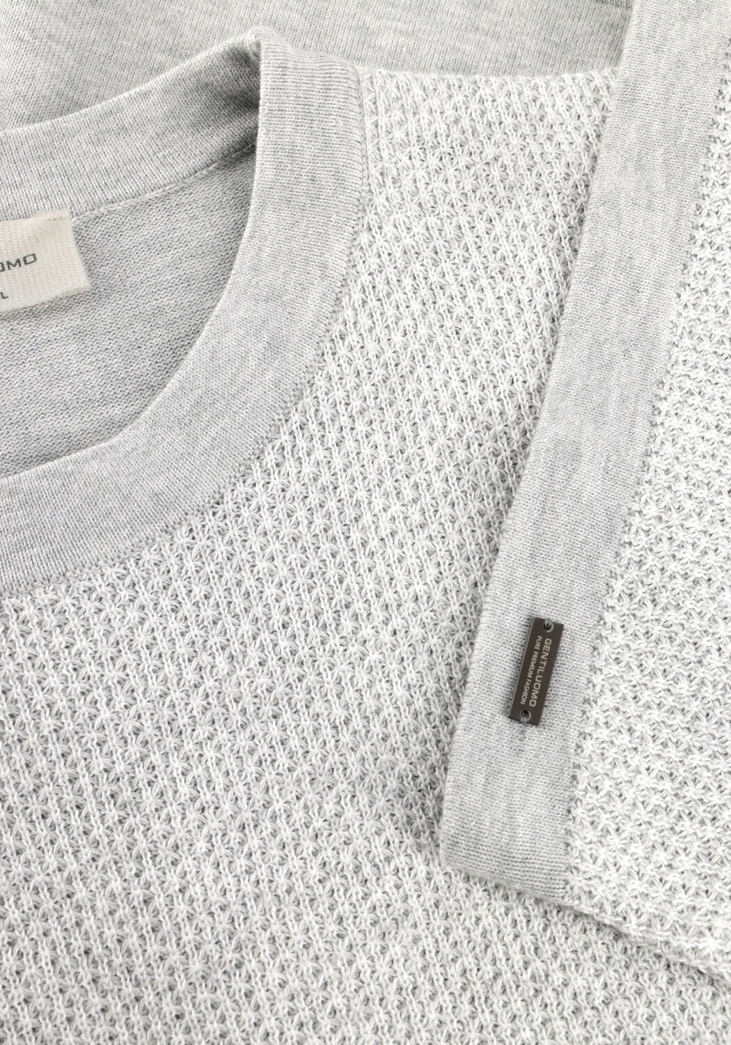 Beige GENTILUOMO T-shirt ROUND NECK SS - large