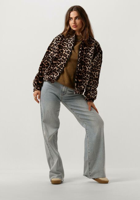 Schwarze ALIX THE LABEL Jack LADIES WOVEN ANIMAL BOMBER - large