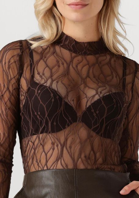 Braune CO'COUTURE Top MERCY MESH TURTLENECK - large