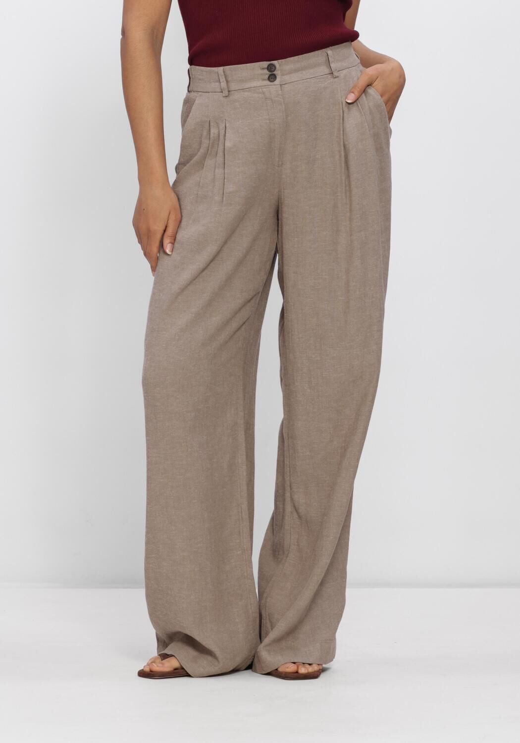 Hellgrau MSCH COPENHAGEN Hosen MSCHVIANA GINIA PLEAT PANTS - large