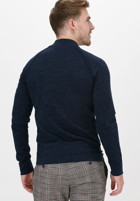 Dunkelblau CAST IRON Pullover MOCK NECK SLIM FIT COTTON HEAT - large