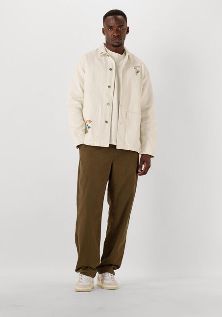 Nicht-gerade weiss FORÉT Overshirts ROWAN EMBROIDERY CANVAS OVERSHIRT - large