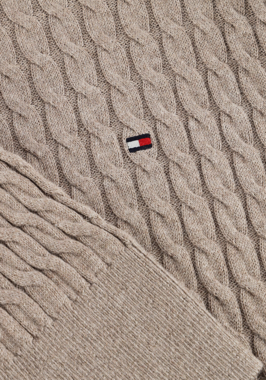Beige TOMMY HILFIGER Pullover CO CABLE FINE GG C-NK LS SWT - large