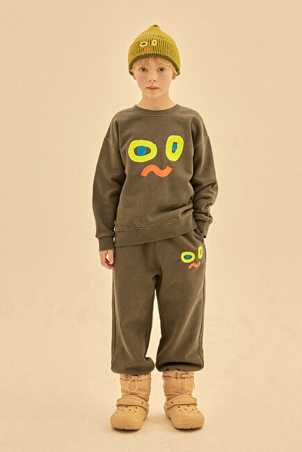 Anthrazit Jelly Mallow Pullover CATCHY FACE PIGMENT SWEATSHIRT - large