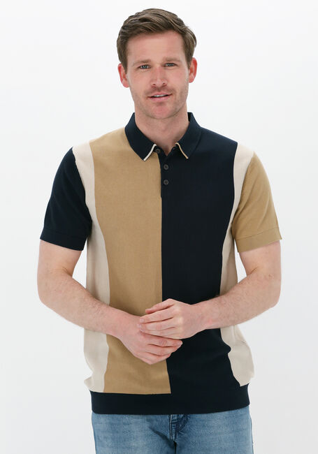 Mehrfarbige/Bunte SELECTED HOMME Polo-Shirt SLHMASON SS BLOCK POLO B INCENSE COMB - large