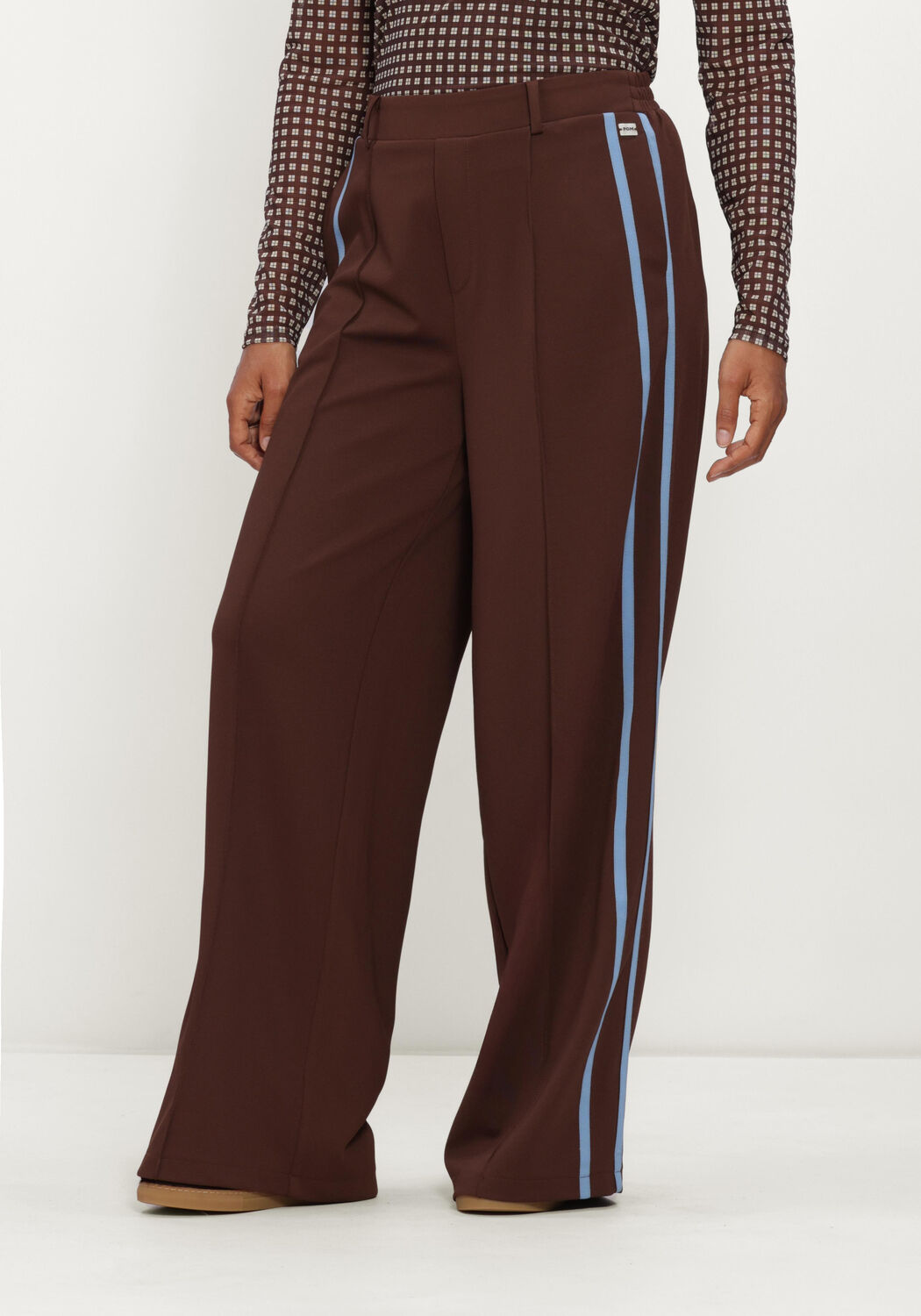 Braune POM AMSTERDAM Weite Hose NORA CHOCOLATE BROWN - large