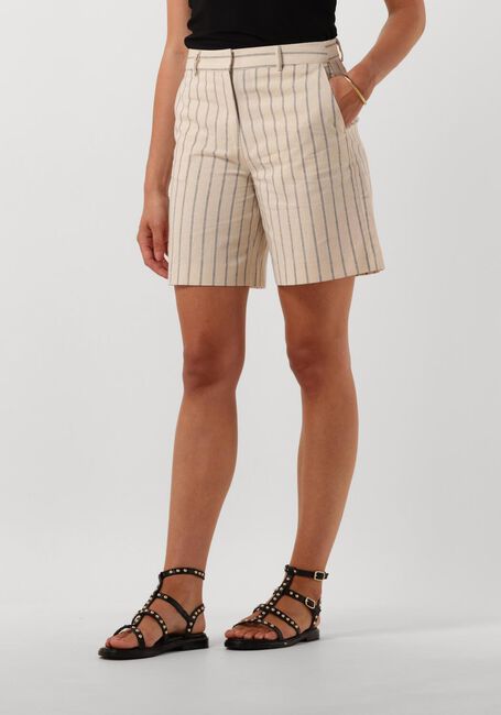 Sand SELECTED FEMME Hosen SLFHILDA MW SHORTS PIN STRIPE - large
