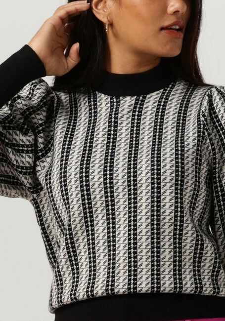 Schwarze JANICE Pullover TRUI GEBREID POF MOUW JAY - large