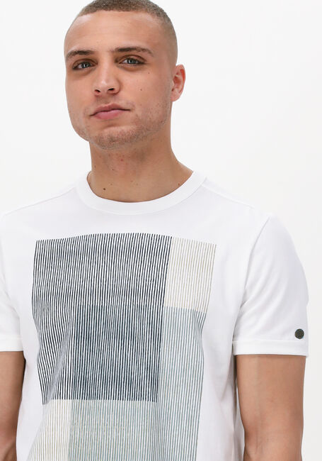 Weiße CAST IRON T-shirt R-NECK RELAXED FIT DRY COTTON - large