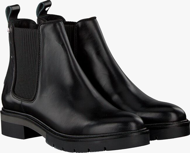 Schwarze TOMMY HILFIGER Chelsea Boots METALLIC LEATHER CHELSEA BOOT - large
